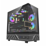 DarkFlash DS950 computer case (juodas) + 6 fans