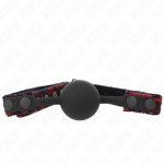 Kink Collar Gag KINK Scandal Silicone Ball Gag 4cm - Adjustable Comfort Model Juodas 65x2cm