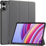 Plan&scaron;etinio kompiuterio dėklas Strado-Tech SMART, skirtas Xiaomi Redmi Pad PRO 12.1 2024, su dangteliu, stovu, žadinimo funkcija, pilkas