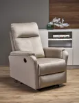 Fotelis Halmar Elektrinis reglaineris CROCUS Smėlio spalva