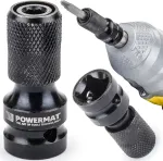 Powermat Smūginis veržliarakčio adapteris - perėjimas i&scaron; 1/2" kvadrato į 1/4" HEX PM-ASHU-05025T