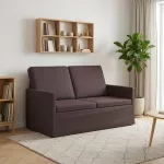Dviejų vietų sofa Tamsiai rudas 130 x 81 x 82 cm Audinys