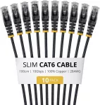 StarTech Tinklo kabelis juodas 1 m Cat6 U/UTP (UTP) (N6PAT100CMBKS10PK)