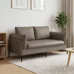 Dvita&scaron;kė sofa Pilka 188 x 81 x 89 cm Dirbtinė oda