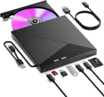BNEHHOV i&scaron;orinis CD/DVD įrenginys su USB 3.0 &scaron;akotuvu ir SD/TF kortelių skaitytuvu