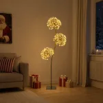 S formos LED kalėdinė eglutė Juoda 18 x 18 x 150 cm Plienas