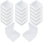 17 vnt. skaidraus plastiko dėžutės smulkiems daiktams, 75x75x35 mm