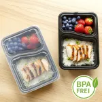 Igluu Meal Prep indeliai su 2 skyriais, maisto dėžutė, prie&scaron;piečių dėžutė, tinkama naudoti mikrobangų krosnelėje, galima plauti indaplovėje ir daugkartinio naudojimo, sandarus dangtelis, be Bpa, 10 vnt.