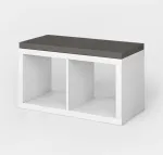 Ikea Kallax lentynos uždangalas 76 x 39 x 4 cm sėdynės pagalvėlė sėdynės pagalvėlė indaujai kaip sėdynė / patvarus užvalkalas / pilka anglis