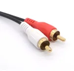 Paauksuotas 3,5 mm lizdas į 2 Rca ki&scaron;tukus audio stereo Y skirstytuvo kabelis Av adapteris i&scaron;maniesiems telefonams, plan&scaron;etiniams kompiuteriams ir Mp3 grotuvams, namų kinui - 30 cm