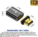 Cablecc hdmi 2.1 8k type a male to female magnetinis tiesus jungties vaizdo adapteris ne&scaron;iojamam kompiuteriui hdtv