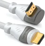 Deleycon 5 m hdmi 270&deg; kampinis kabelis - suderinamas su hdmi 2.0/1.4 - uhd 4k hdr 3d 1080p 2160p arc - baltas
