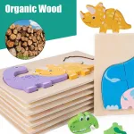 Montessori nuo 1, žaislas nuo 2 metų, montessori lavinamasis žaislas, dėlionė nuo 2 metų su 4 gyvūnų figūrėlėmis, dovana 1-3 metų berniukams ir mergaitėms, gyvūnų kortelių dėlionė mažyliams