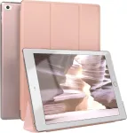 Eazy Case - Apsauginis dėklas, skirtas Ipad 5th / 6th Gen Air 1 & 2, 9,7 colio i&scaron;maniajam dėklui, plan&scaron;etinio kompiuterio dėklas, i&scaron;manusis dėklas, atverčiamas dėklas su stovo funkcija, miego režimo funkcija, dėklas i&scaron; dirbtinės odos, rožinis