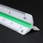 Leniar trikampio liniuotė 30 cm - plastikinė trikampė liniuotė - mastelio liniuotė trikampė - trikampė liniuotė 30 cm - architekto inžinieriaus mastelio liniuotė 2:1 1:1 1:2 1:2 1:2.5 1:5 1:15