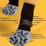 Gftcgk 2 poros neslystančių &scaron;unų kojinių su velcro užsegimu, mink&scaron;tos letenų apsaugos kojinės, skirtos naudoti patalpose ir lauke, laidžios orui ir neslystančios &scaron;unims