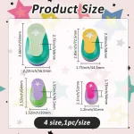 Superfindings 4 vienetų 4 stilių žvaigždės formos &scaron;tampai amatams vienas &scaron;tampas amatams i&scaron; plastiko lydinio popieriaus amatų "pasidaryk pats" kvietimų kortelių dekoracijų gamybai