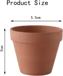 Xreuctop terakotos vazonų rinkinys, 24 vnt., 5,5 x 5 cm moliniai vazonai maži, terakotos vazonai su drenažo skylute, moliniai vazonai rankdarbiams, mini molinis vazonas vidaus ir lauko dekoravimui