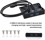 Bewinner usb 3.0 diskelių skaitytuvo priekinis skydelis, 2 x usb3.0, plug and play, nereikia maitinimo, daugiafunkcinis staliniams ir ne&scaron;iojamiesiems kompiuteriams