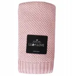 Luhta Home Lullalove bambukinis pledas 80x100 cm makaronas pudros rožė