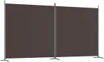 Kambario pertvara, 2 dalių, rudos spalvos, 348x180cm, audinys