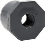 Pvc reduktorius su a&scaron;tuonkampiu i 50 mm x 1/2 colio i lipni mova ir vidinis sriegis i pvc vamzdžio mova su 2 jungtimis i vamzdžių jungtis i bm182