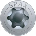 Spax T-star Plus medsraigtis medžiui, įleidžiama galvutė su frezavimo briaunomis, pilnai sriegtas, cut point mm A3j, 1201010803505