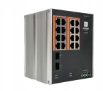 Pramoninis switch'as 16x Poe Din Ma-ac-fp1218 Gigabit kameroms