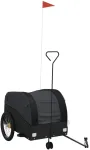 Dviračio priekaba, juodos spalvos, 45kg, geležis