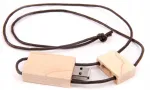 128 Gb Usb 3.0 medinis "pendrive" su graviravimu ir virvele