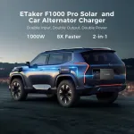 Etaker fleet 1000 alternatoriaus įkroviklis, suderinamas su saulės generatoriais, automobilių ir saulės max 1000 w greitasis įkroviklis, skirtas transporto priemonėms, tinkamas benzininiams nameliams ant ratų, dyzeliniams automobiliams, valtims