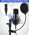 Stiprintuvas Permust 2 vnt. xlr kabelis, stačiu kampu mikrofono kabelis, 2 m xlr ki&scaron;tukas į xlr lizdą, xlr jungiamasis kabelis, mikrofono xlr subalansuotas garso ilgintuvas, 3 kontaktų adapteris xlr ki&scaron;tukas