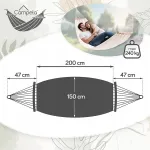 Dvigulis sodo hamakas 200x150cm 240kg smėlio spalvos Campela