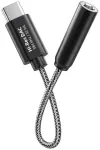 Dėklas USB-C į 3,5 mm garso adapteris su DAC Crong Armor Link, 10 cm, juodas
