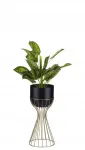 Howhomely Modernus metalinis stovas gėlėms 46 cm, juodas/auksinis, Loft stilius