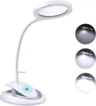 Colfuline Didinamasis stiklas su &scaron;viesa ir stovu, 5x ir 10x Led didinamoji lempa įkraunama su 3 reguliuojamais ry&scaron;kumo lygiais ir pasukama rankena, didinamoji lempa su &scaron;viesa, stalo didintuvas skaitymui