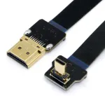 Cy 20 cm 90 laipsnių į de&scaron;inę mikro hdmi ki&scaron;tukas į hdmi jungties fpc plok&scaron;čias kabelis fpv, skirtas gopro multikopteriui, skirtas fotografavimui i&scaron; oro