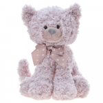 Beppe Pliu&scaron;inis žaislas - rožinis kačiukas su kaspinu "Beatrice", 25 cm