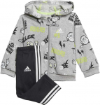 Adidas Sportinis Kostiumas Vaikams I Grap Fz Hd Ft1 Pilkas Juodas GE0015