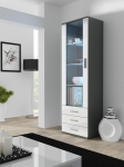 Cama Meble Svetainės Sekcija - Soho S1 Pilka/Balta Blizgi