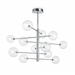 Pakabinamas &scaron;viestuvas Ideal Lux Suspended lamp with 12 lights EQUINOXE, G4, chrome