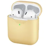 KeyBudz PodSkinz Premium Silikoninis dėklas skirtas Apple AirPods - Ideal Fit and Fresh Protection - Pastel Geltona