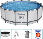 Bestway Steel Pro MAX sodo baseinas su priedais, apvalus, 396x122cm