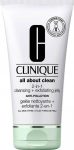 Clinique All About Clean 2-IN-1 valomasis + &scaron;veičiamasis želė valomasis gelis