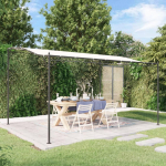 Stoginė, kreminės spalvos, 4x3m, audinys ir plienas, 180g/m&sup2;