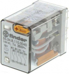 FINDER 55.34.8.110.0040 Relė pramoninis 4P 7A 110V AC bandymo mygtukas Mechaninio veikimo indikatorius 55.34.8.110.0040
