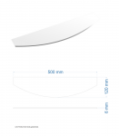 Mirrorsled Lentynėlė 500x120x6 mm