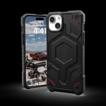 UAG Urban Armor Gear dėklas MONARCH, skirtas IPHONE 15 Plus, juodas, kevlarinis