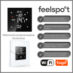 Elektroninis programuojamas termostatas be rėmelio Feelspot FSSWT16, Tuya