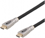 PRIME aktyvus HDMI kabelis DELTACO, 5m Tekstilinis HDMI A tipas ma 4K juodas / HDMI-4050